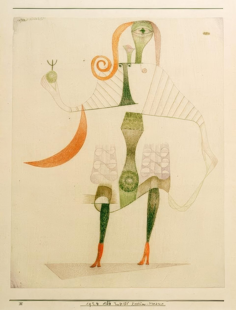 Fem. Máscara de traje de Paul Klee