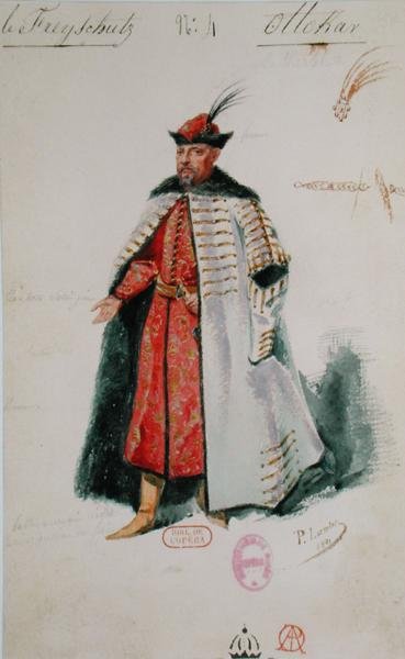 Príncipe Ottocar da ópera A proteção livre por Carl Maria von Weber (1786-1826) 1841 (wc no papel) de Paul Lormier