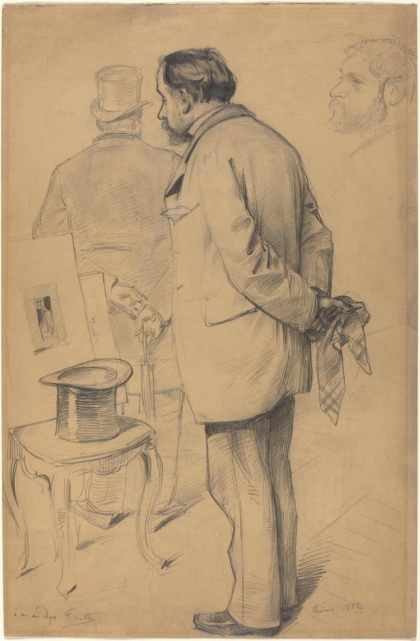 Edgar Degas, 1882 (grafite no cartão) de Paul Mathey