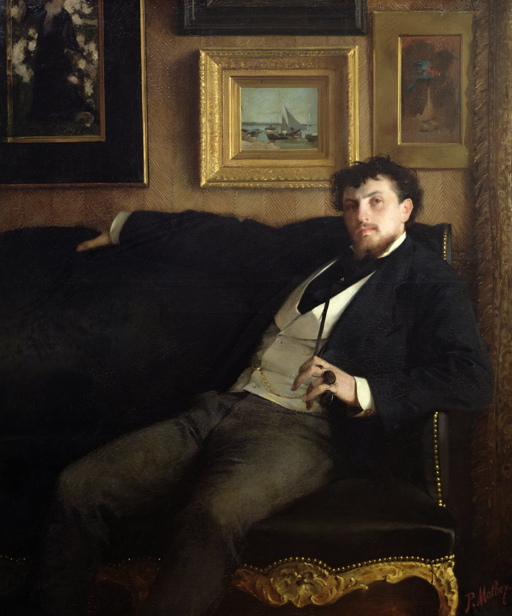 Retrato de Ernest Duez (1843-96) 1876 de Paul Mathey