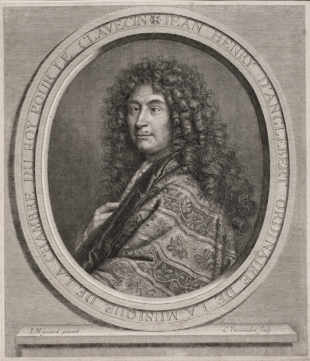 Jean-Henri DAnglebert 1635-91 gravado por Cornelius Vermeulen 1642-92 gravura de Paul Mignard
