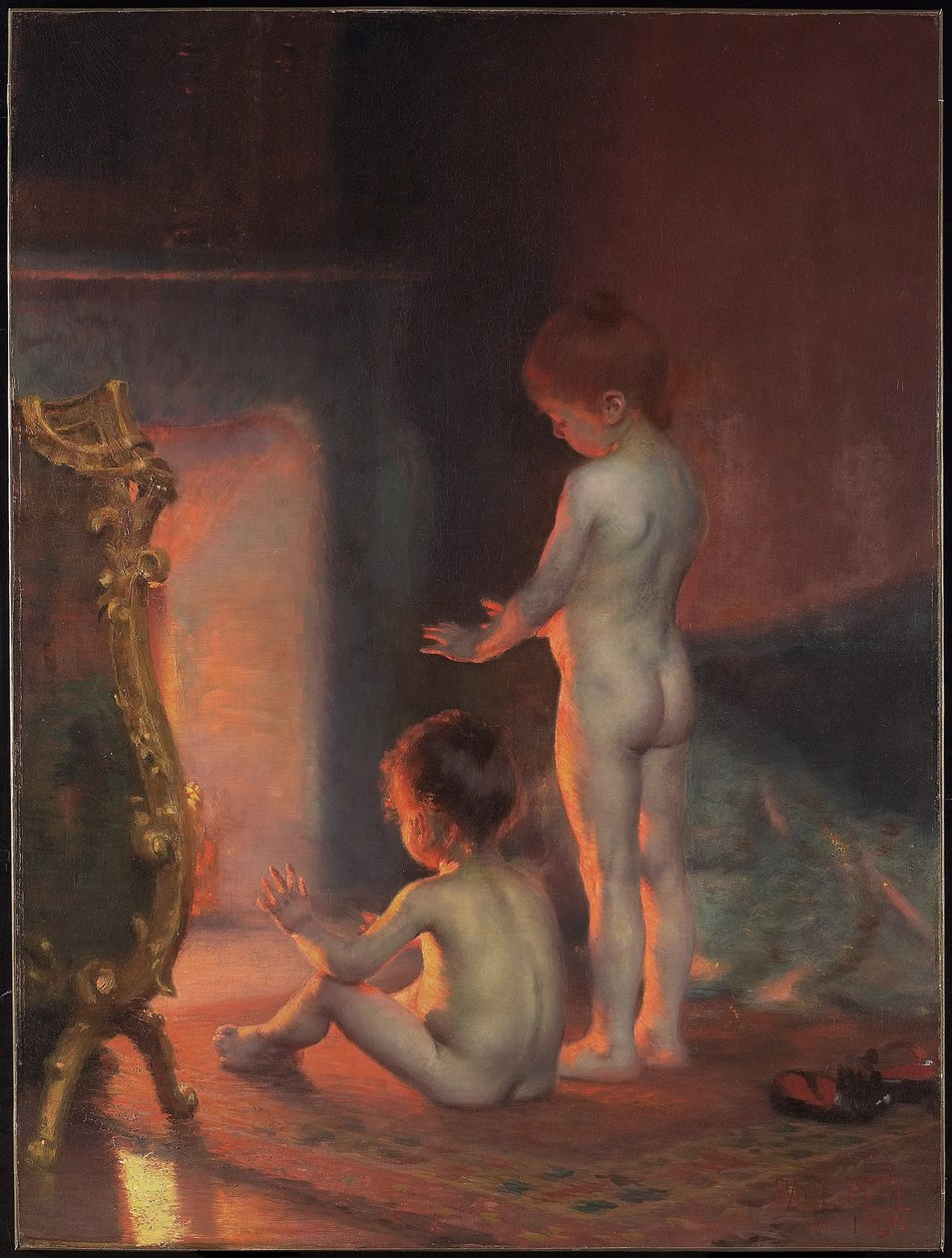 Depois do banho, 1890 de Paul Peel