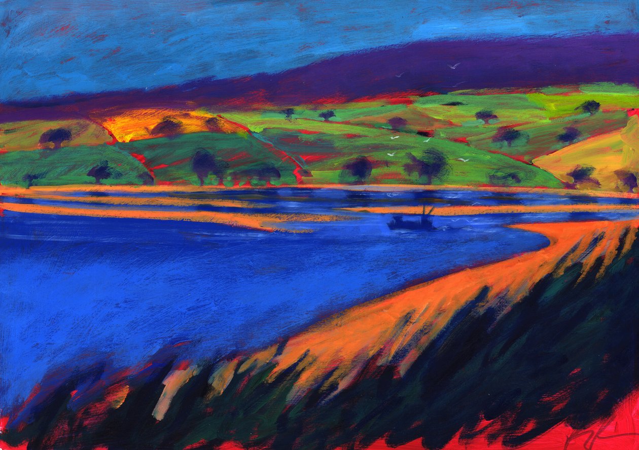Estuário, 2007 (acrílico a bordo) de Paul Powis