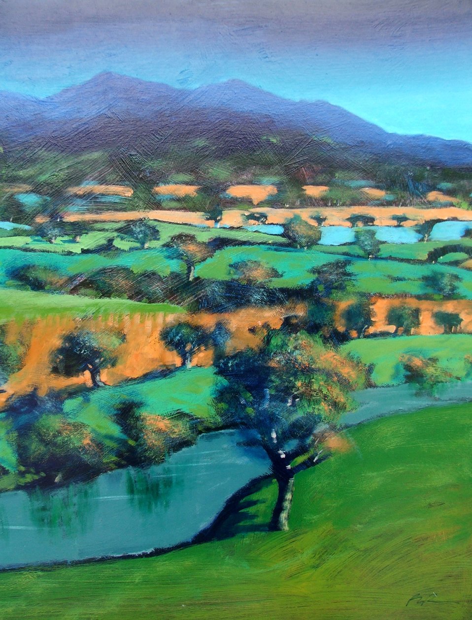 Malvern (acrílico a bordo) de Paul Powis