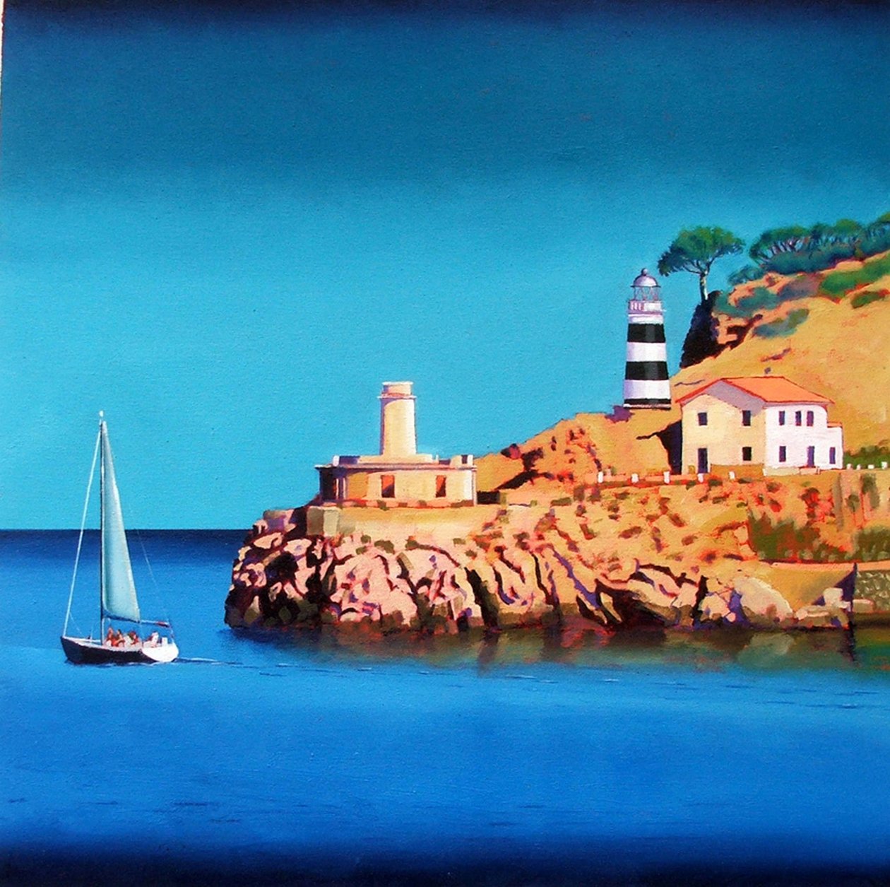 Port Soller 2 (acrílico a bordo) de Paul Powis