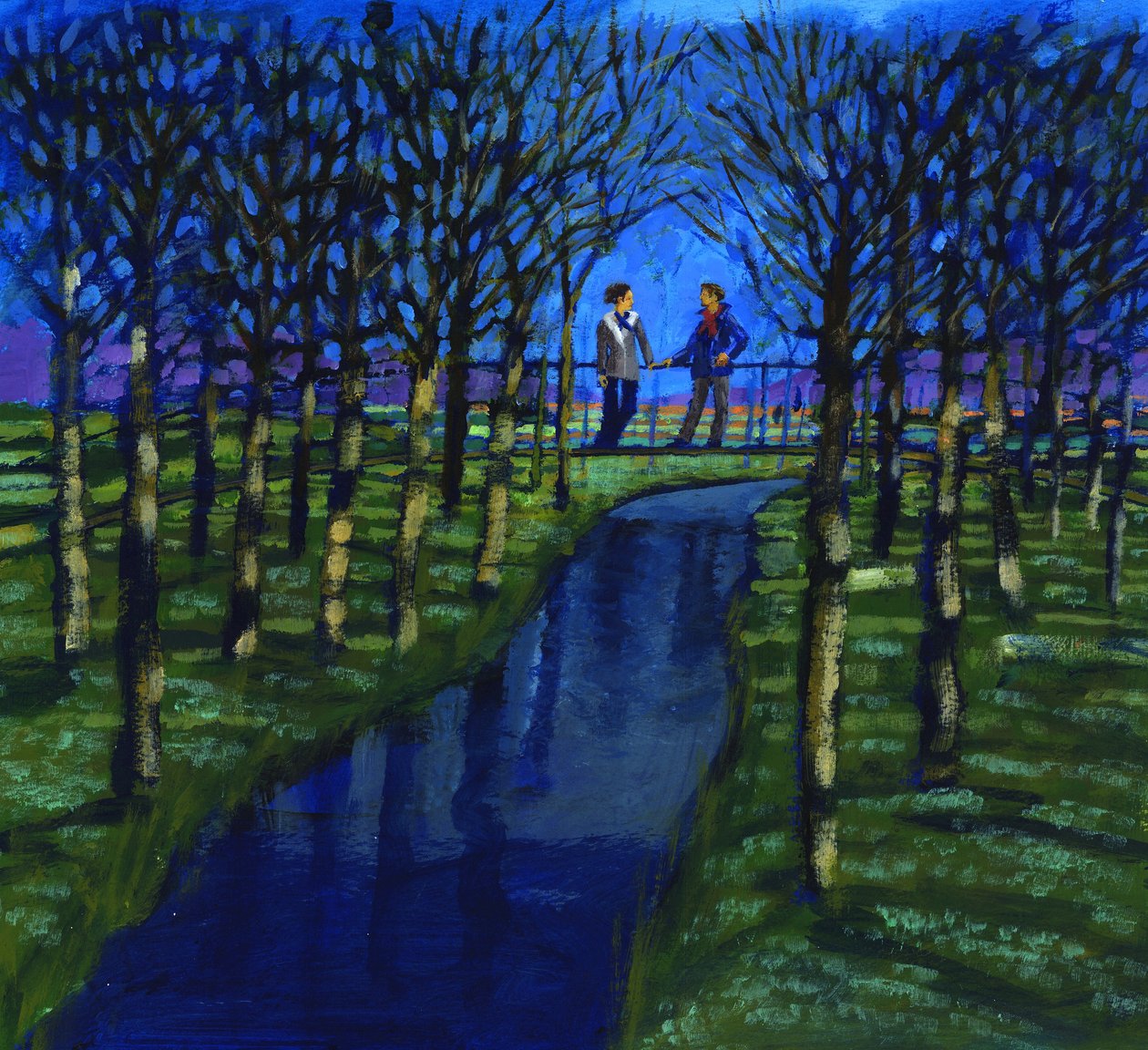 Encontro romântico, 2008 (acrílico a bordo) de Paul Powis