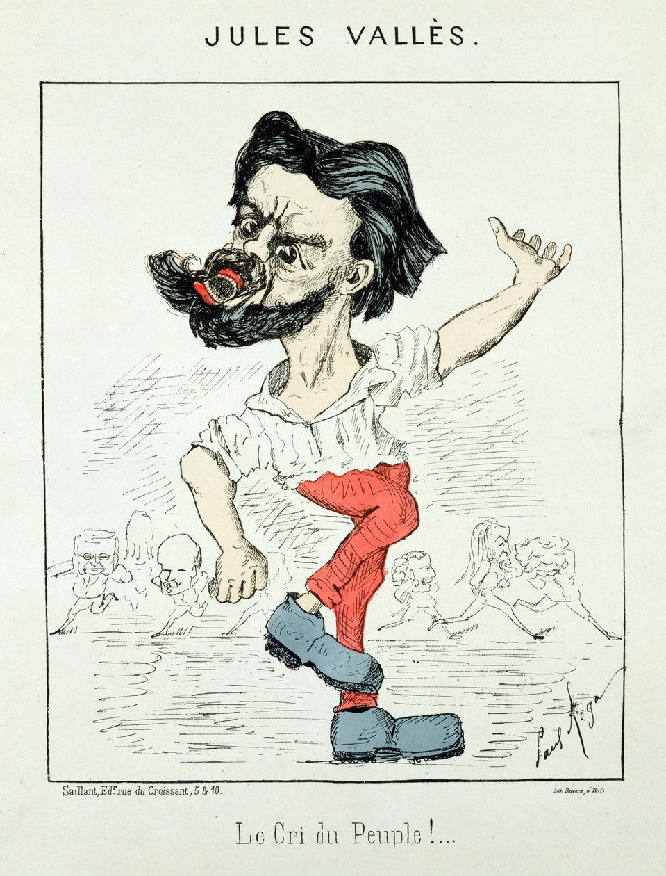 Caricatura de Jules Valles de Paul Rega
