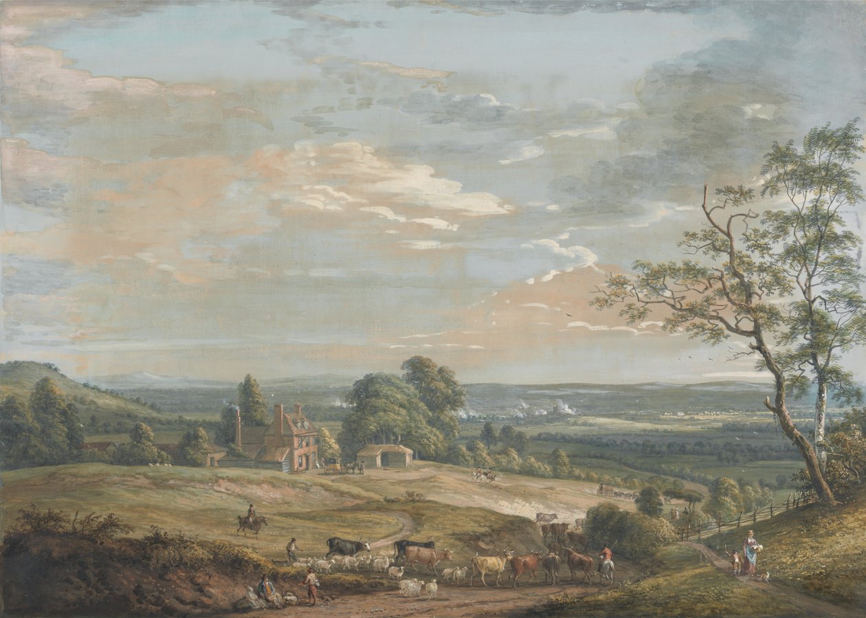 Uma visão distante de Maidstone de Paul Sandby