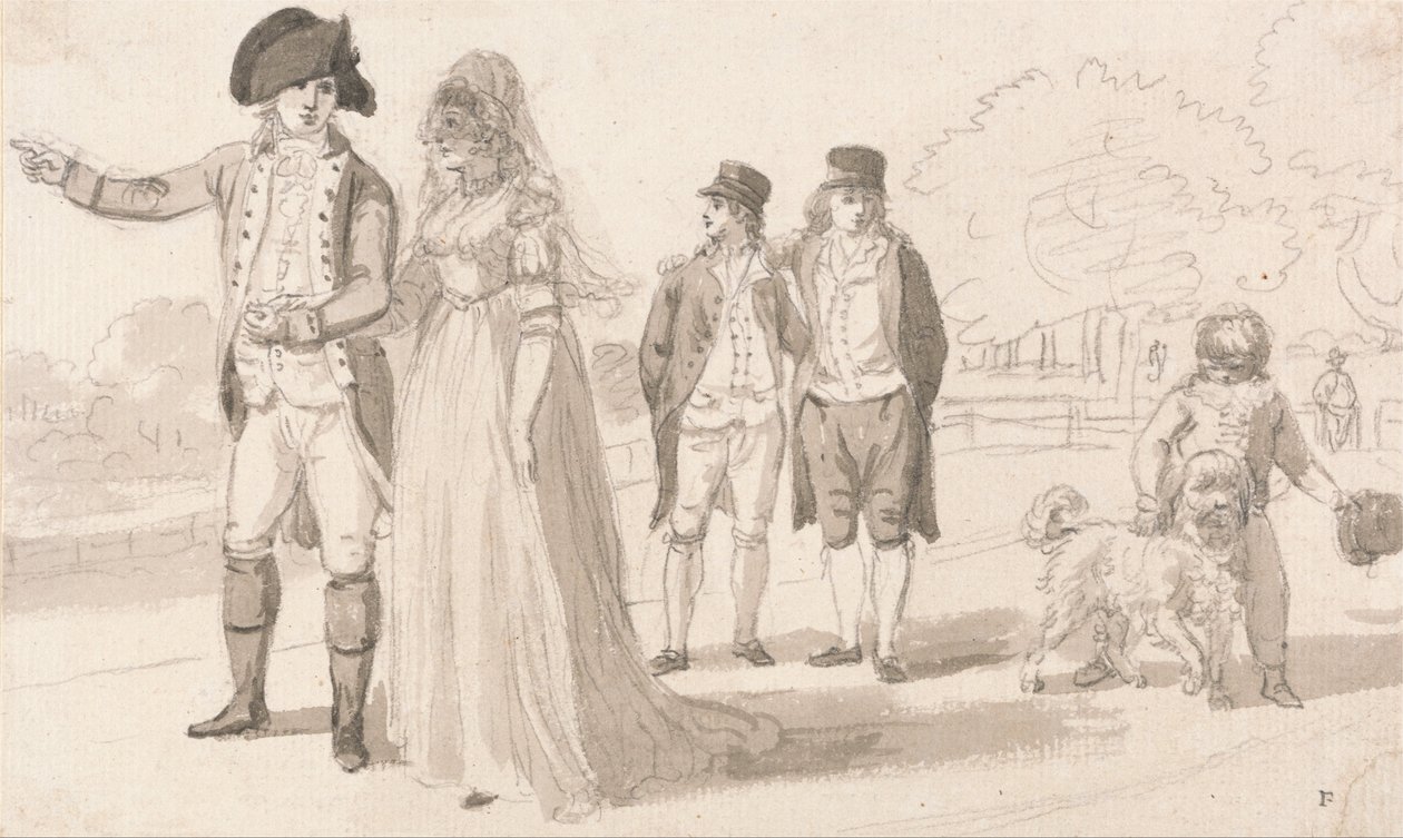 Uma família no Hyde Park de Paul Sandby