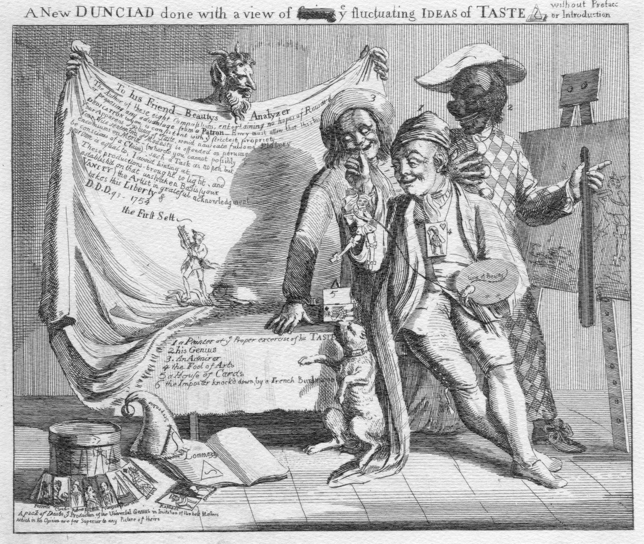 Um novo Dunciad feito com vistas a fixar idéias flutuantes de gosto sem prefácio ou introdução, 1753 de Paul Sandby