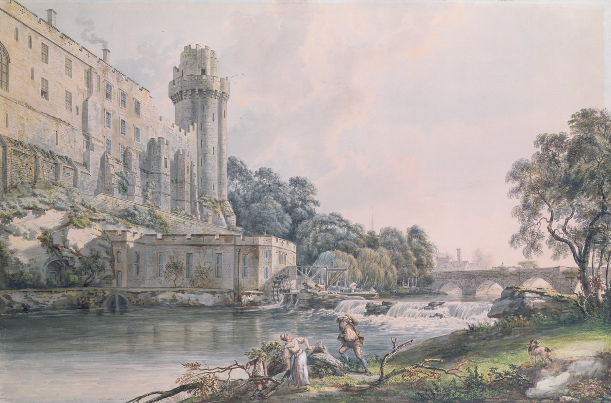 Torre de César e parte do Castelo de Warwick de Paul Sandby