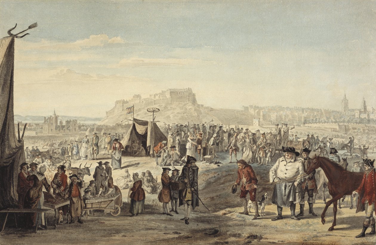 Feira do Cavalo em Bruntsfield Links, Edimburgo de Paul Sandby