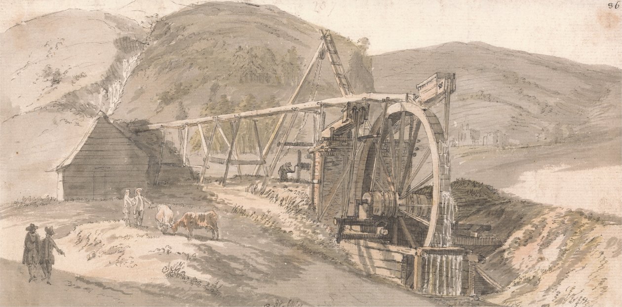 Lord Hopetouns, minas de chumbo de Paul Sandby