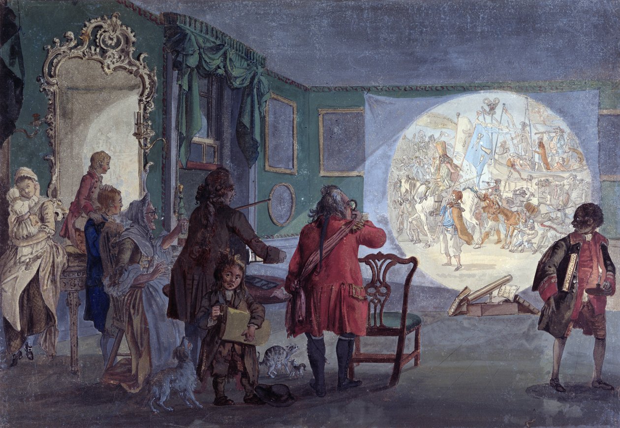 The Lantern Slide Show (gravura de cor) de Paul Sandby