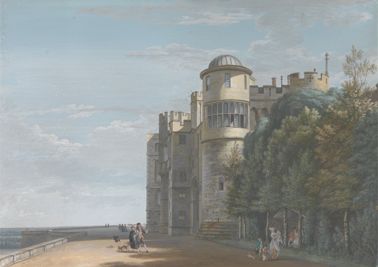 O terraço norte, olhando para o leste de Paul Sandby