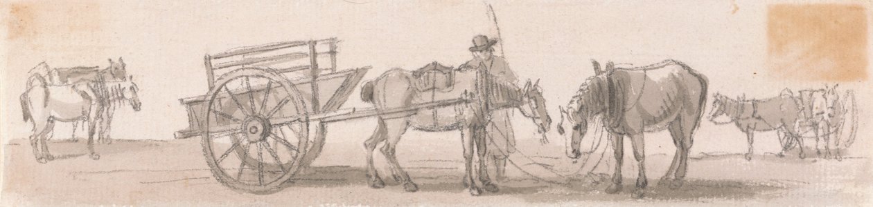Carrinho de Duas Rodas com Cavalos de Paul Sandby