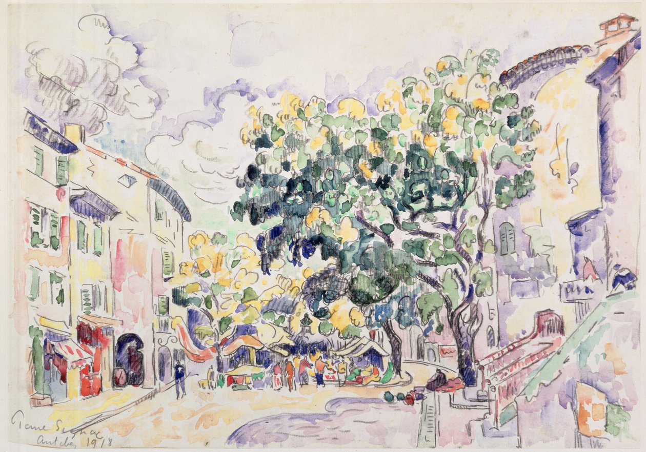 Antibes, 1918 (wc no papel) de Paul Signac