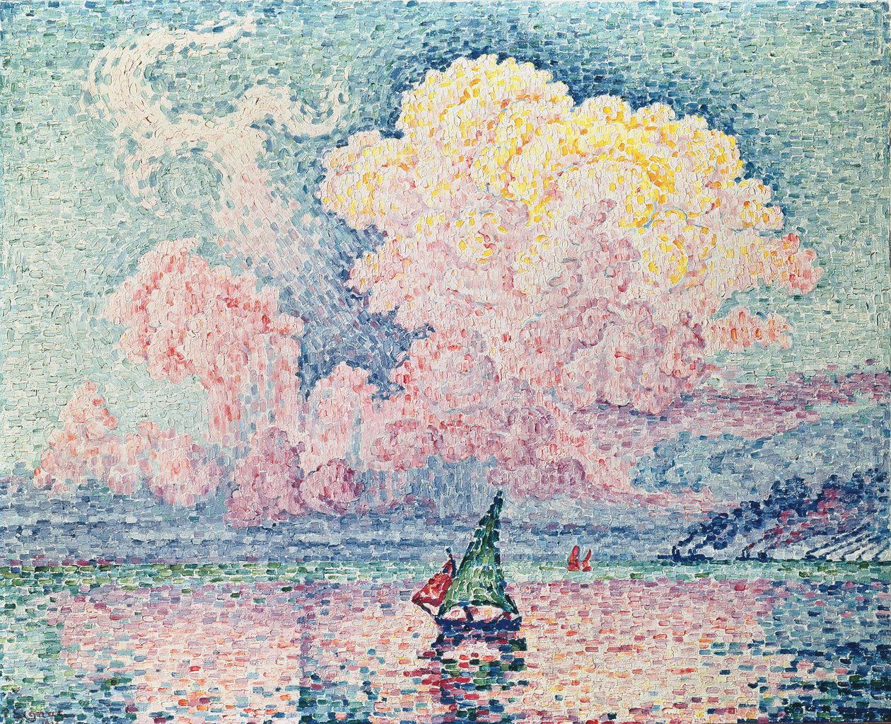 Antibes, a nuvem rosa, 1916 de Paul Signac