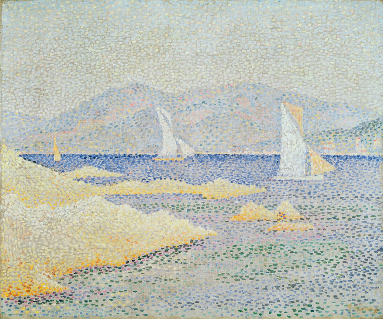 Cena da Costa, 1893 de Paul Signac