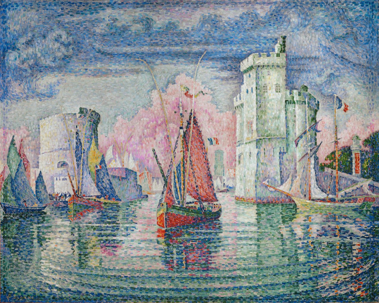 Entrada, porto, la, rochelle de Paul Signac