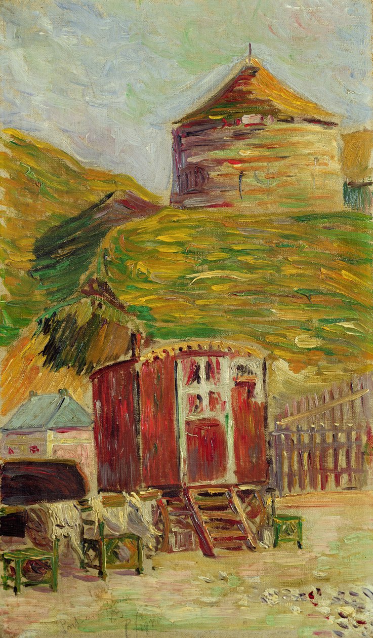 Ciganos em Port-en-Bessin, 1883 de Paul Signac