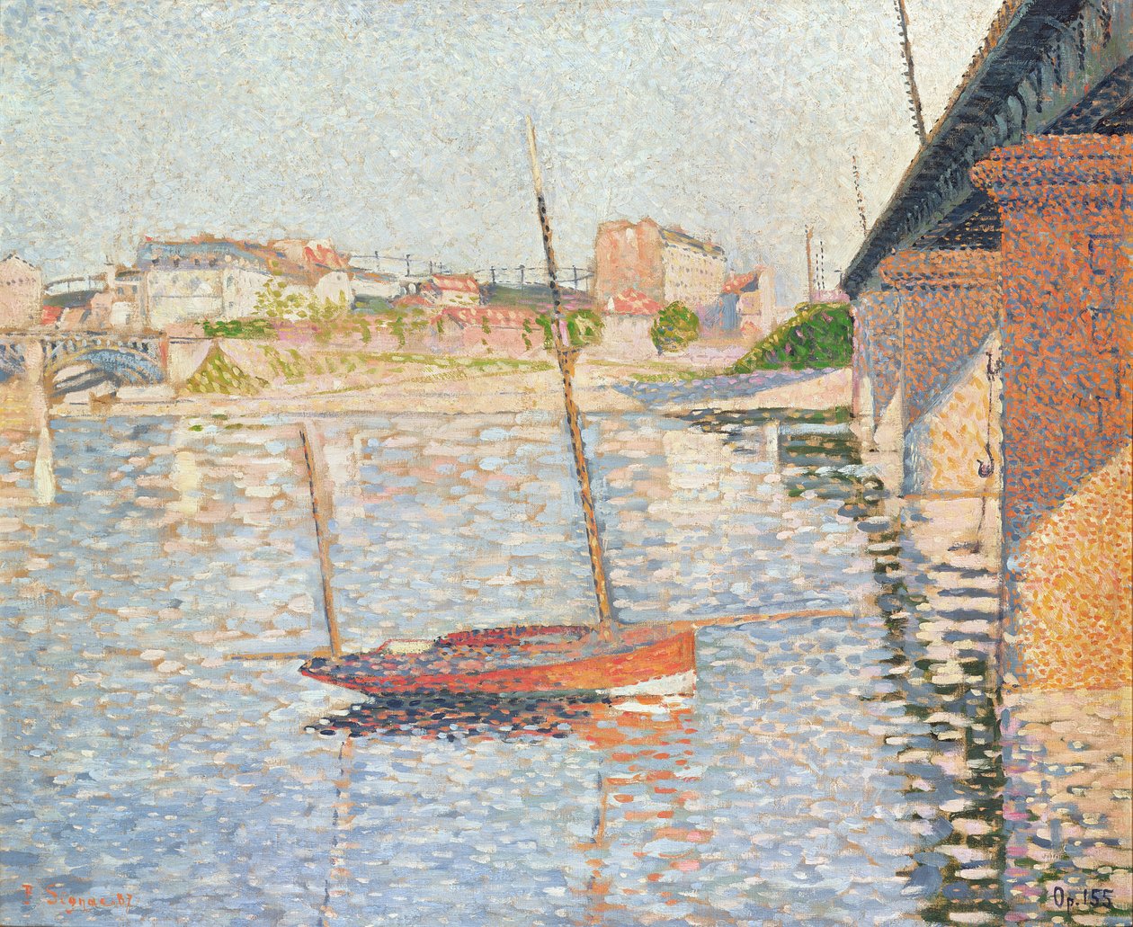 O Clipper, Asnieres, 1887 de Paul Signac