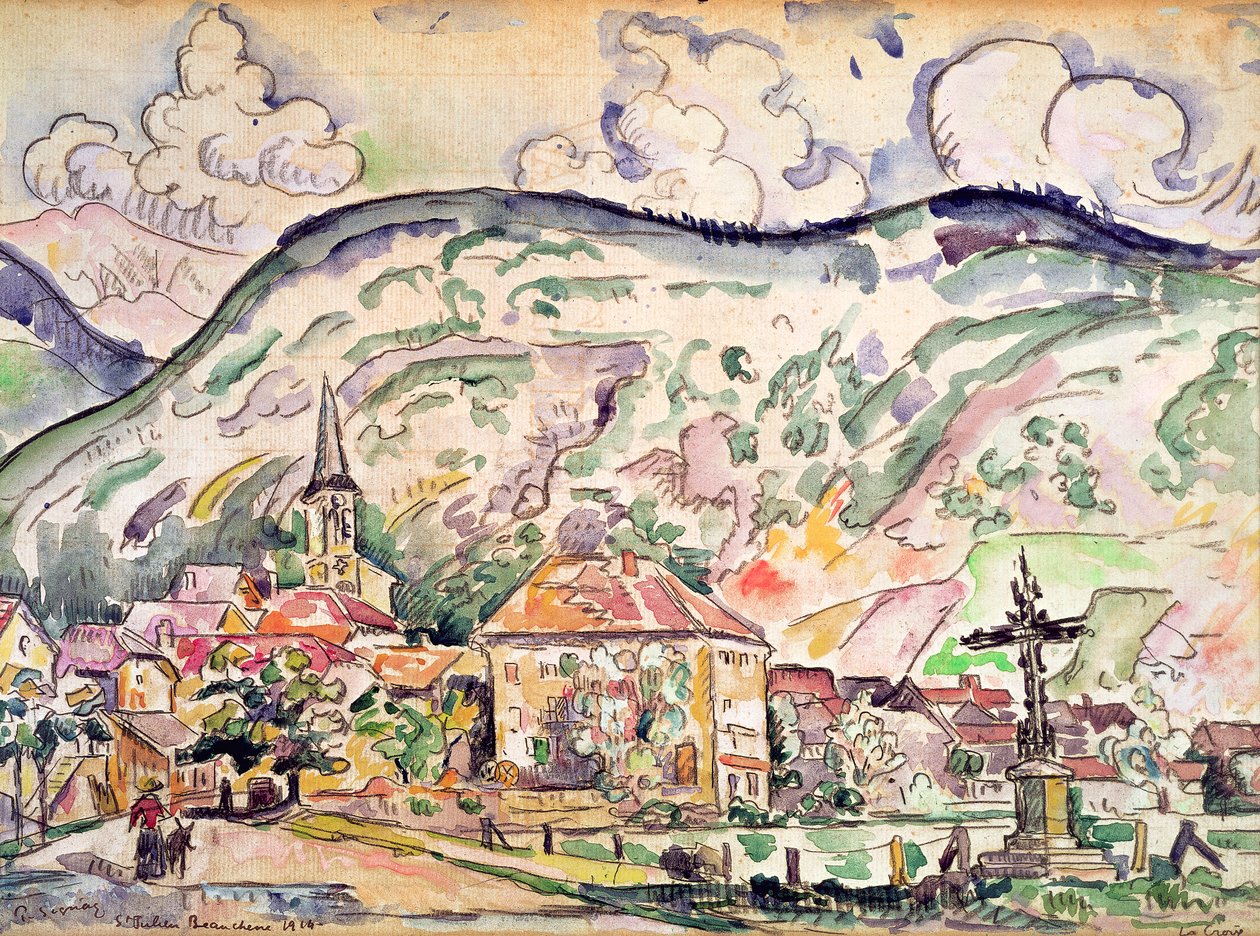 Saint-Julien-Beauchêne, 1914 (aguarela sobre papel) de Paul Signac