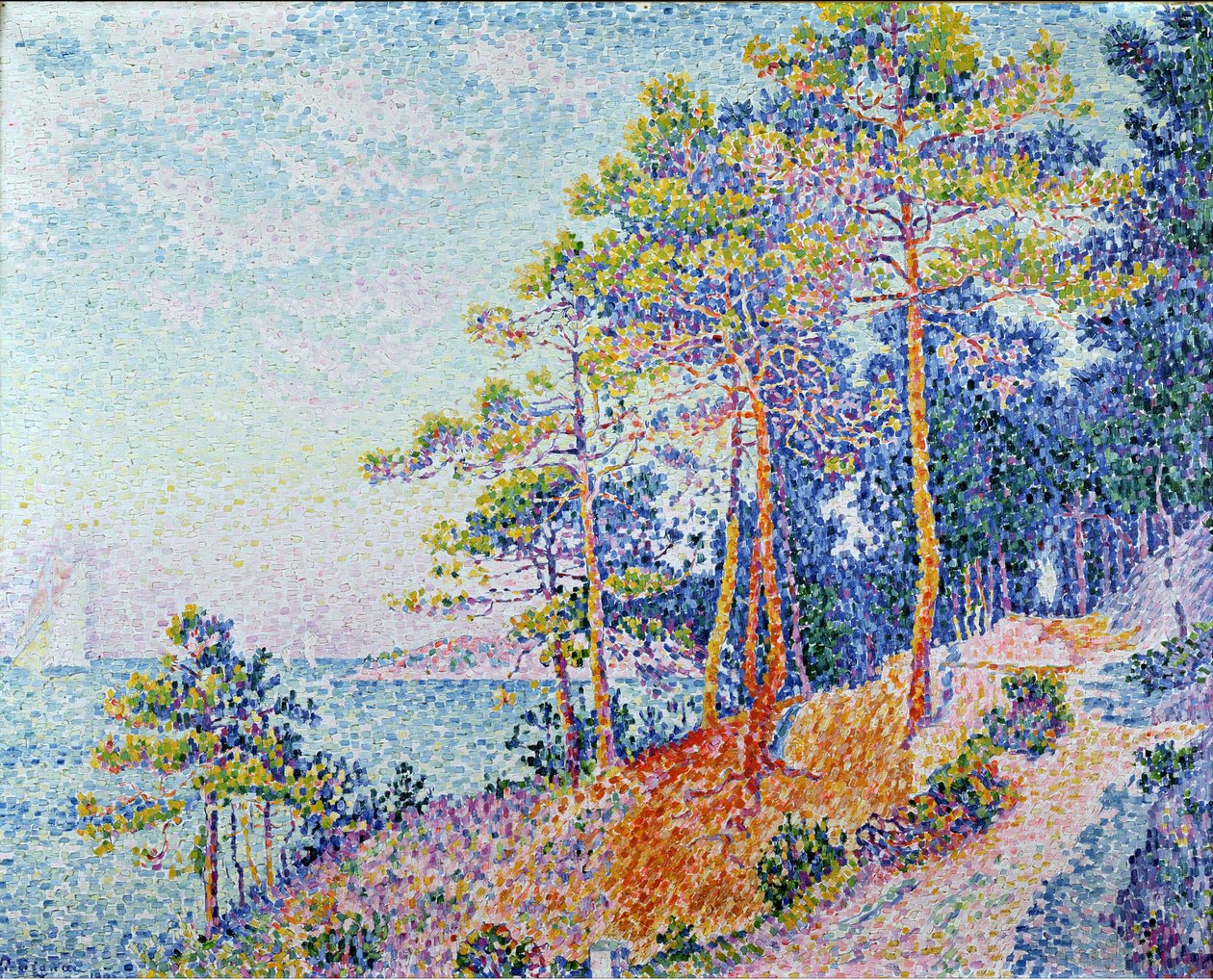 St. Tropez, o caminho do costume, 1905 de Paul Signac