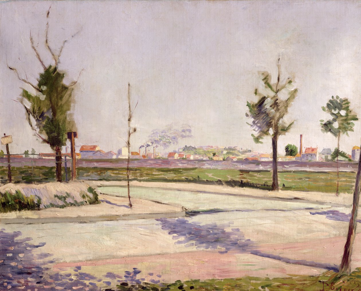 O caminho para Gennevilliers, 1883 de Paul Signac