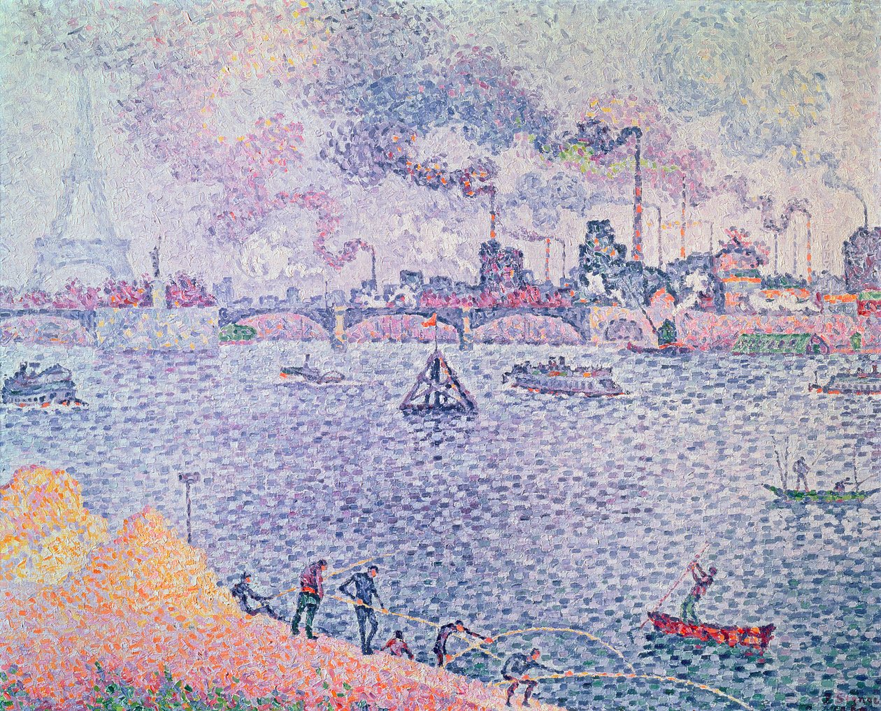 O Sena, Grenelle, 1899 de Paul Signac