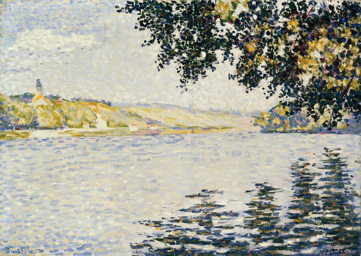 Vista, de, a, sena, em, Herblay de Paul Signac