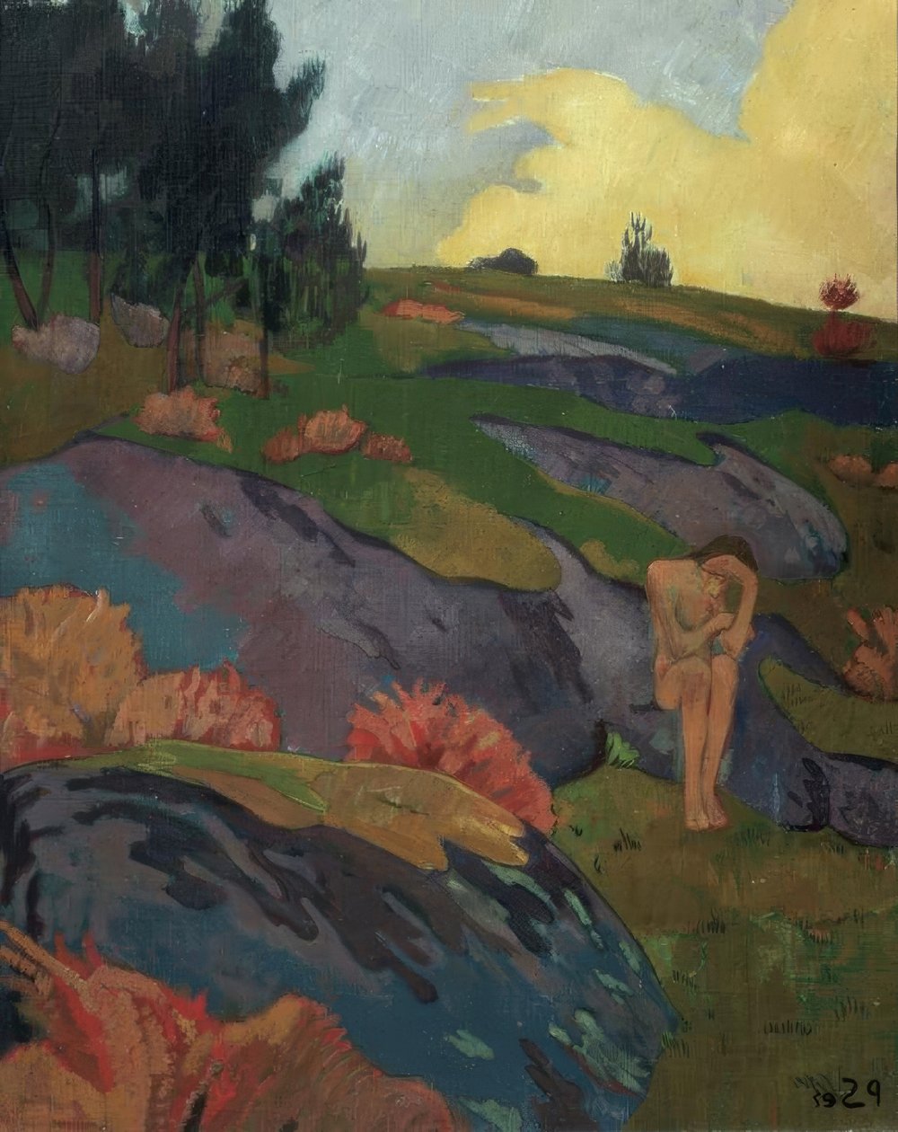 Melancolia ou Breton Eve - 1890. Künstler: PAUL SERUSIER. Museu: COLEÇÃO PARTICULAR de Paul Sérusier