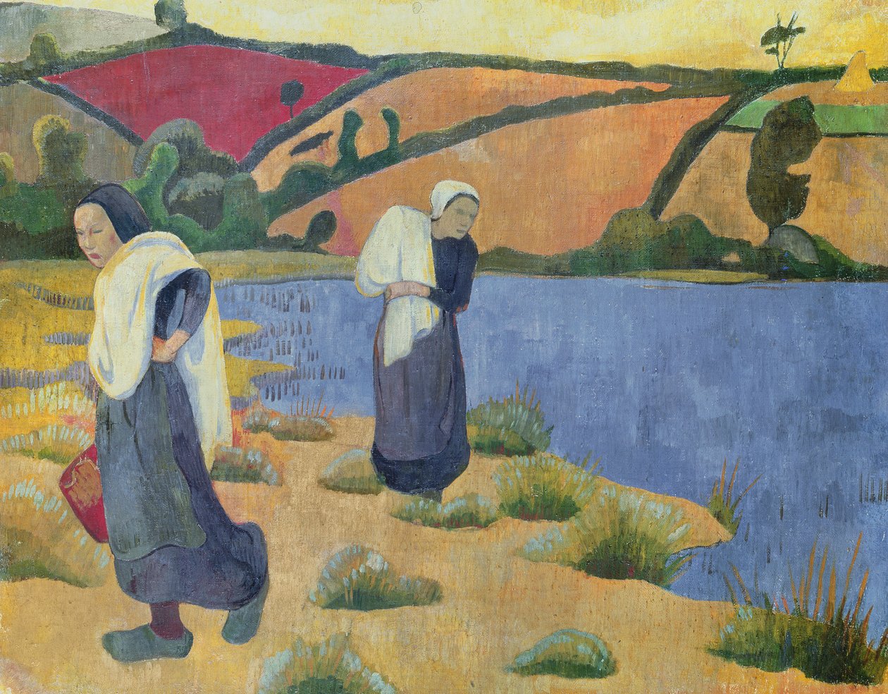 Lavadeiras no rio Laita, perto de Pouldu, 1892 de Paul Sérusier