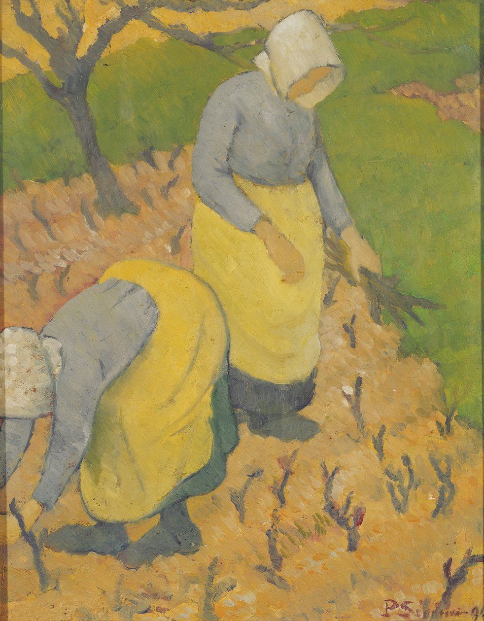 Mulheres na vinha, 1890 de Paul Sérusier