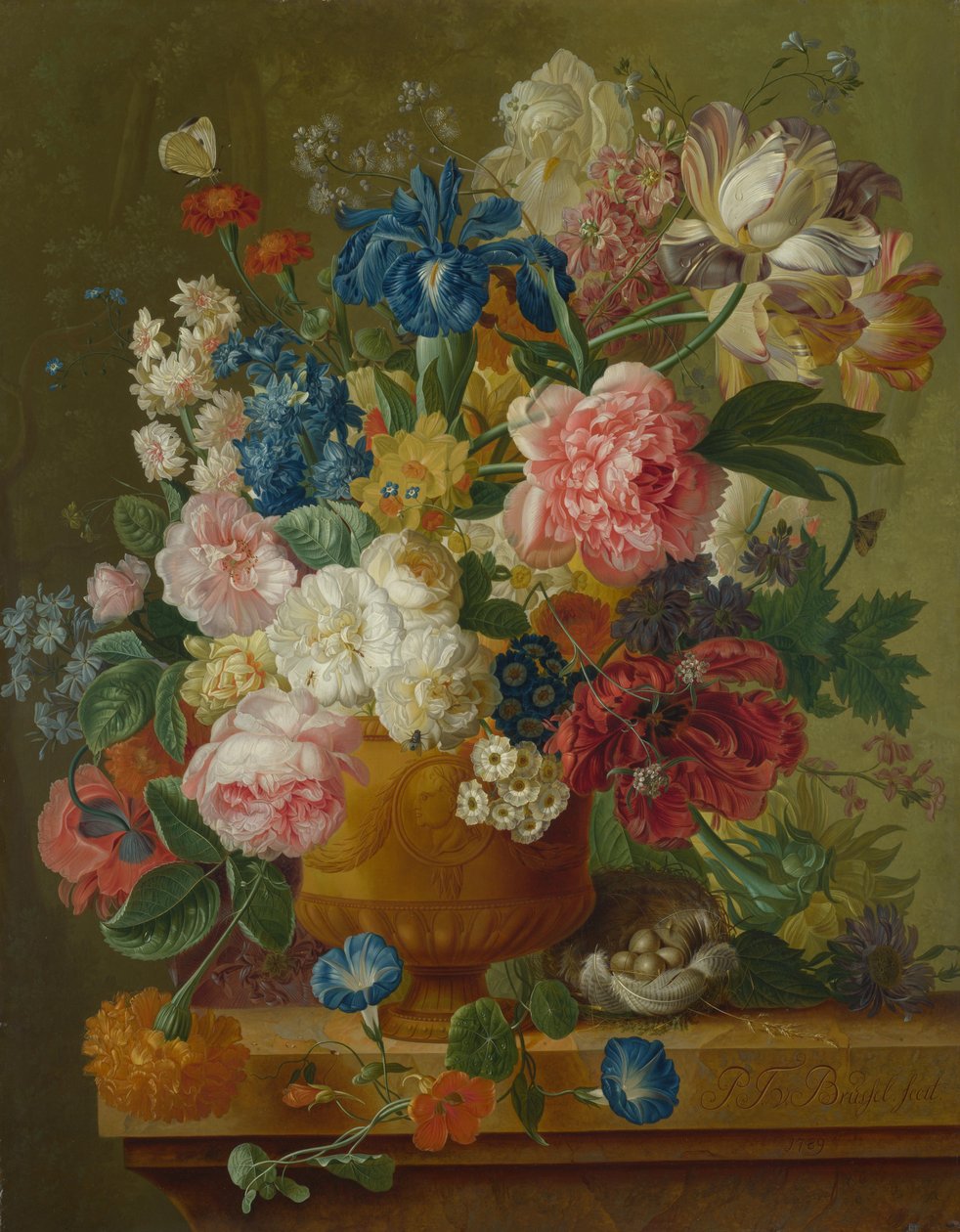 Flores em um vaso, 1789 de Paul Theodor van Brussel