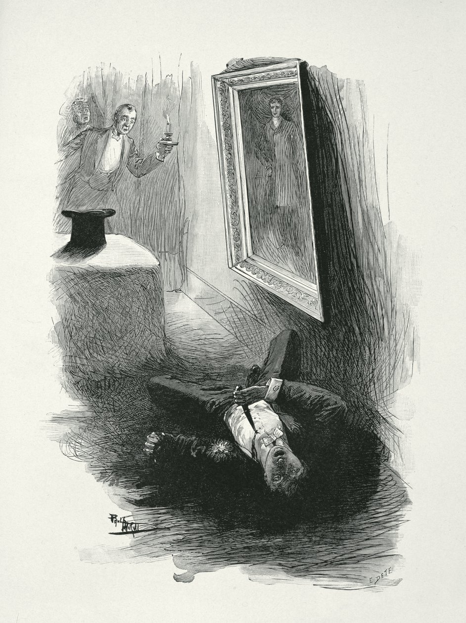 Ilustração de &39;O retrato de Dorian Gray&39; por Oscar Wilde (1854-1900), gravado por E. d&39;Ete de Paul Thiriat