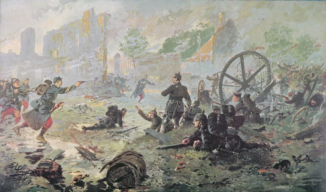 O ataque a Mailly-le-Camp, durante a Primeira Batalha do Marne, 1914 de Paul Thiriat