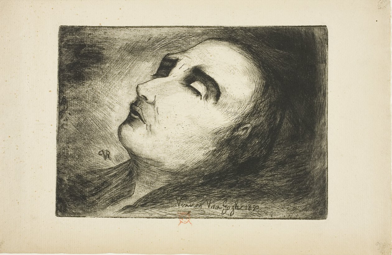 Vincent van Gogh no seu leito de morte de Paul (1828 1909) Gachet