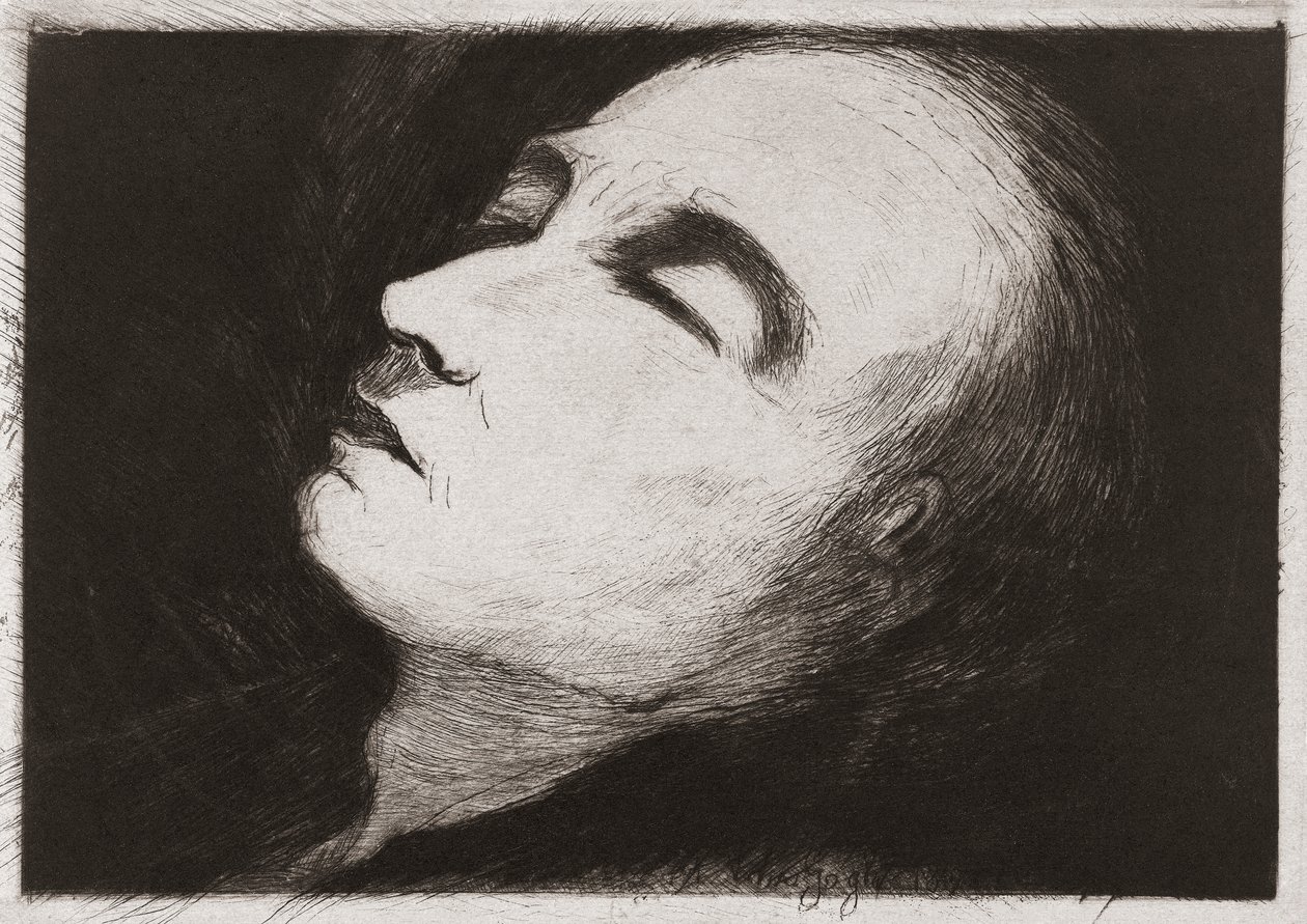 Vincent van Gogh no seu leito de morte de Paul  Gachet