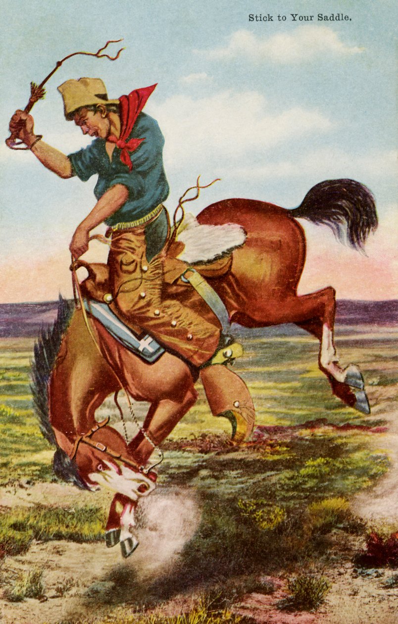 Cowboy em cavalo de balde de Paul (after) Gredo