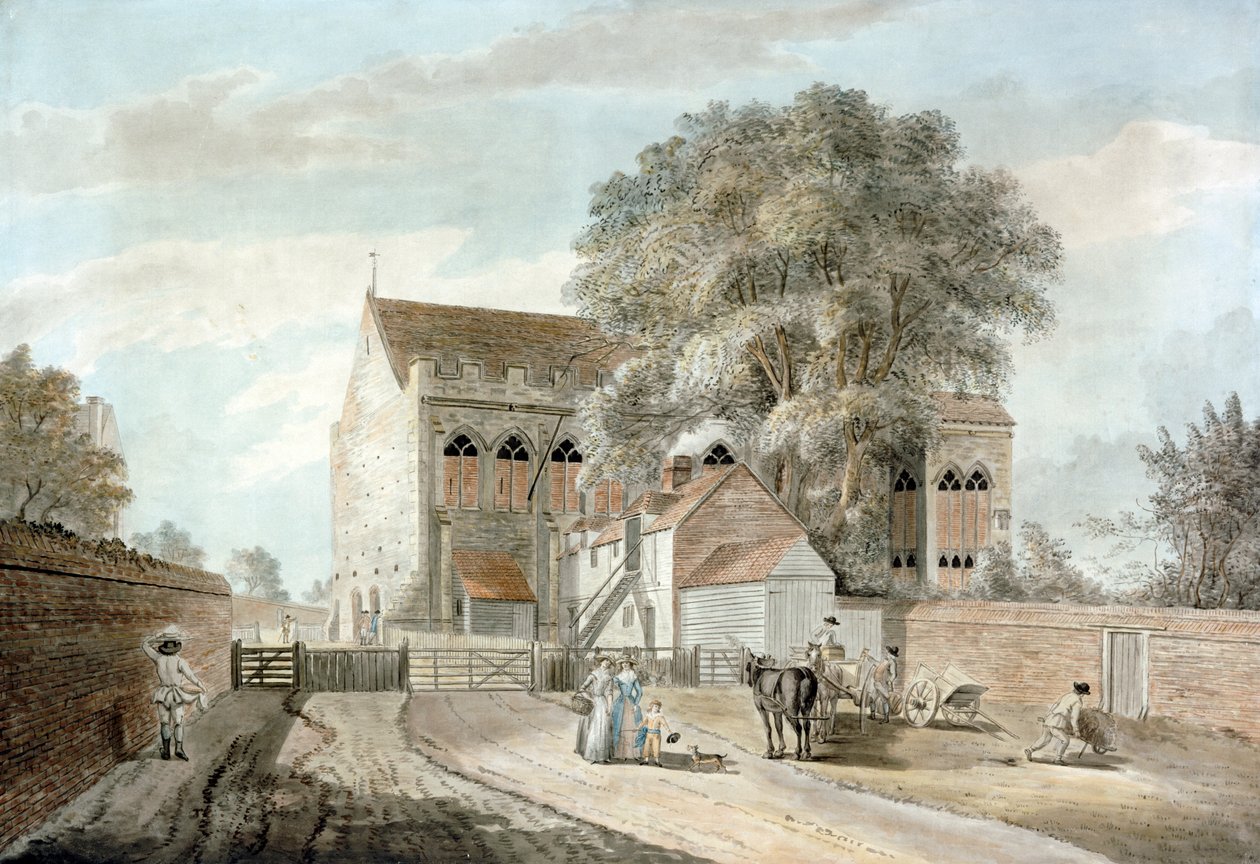Vista do Grande Salão c.1781 (aguarela e lápis sobre papel) de Paul (circle of) Sandby