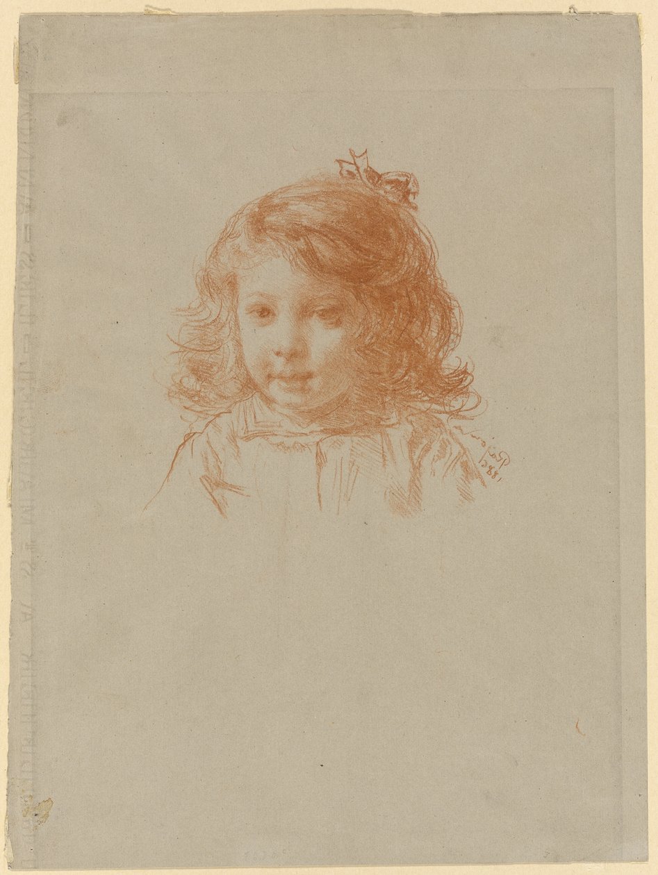 Busto de Moça (reto); Perfil de uma jovem (verso) de Paul Adolphe Rajon