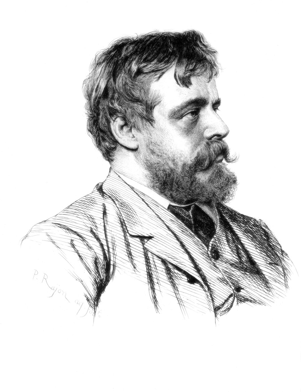 Lawrence Alma-Tadema, artista britânico, c1880-1882. de Paul Adolphe Rajon
