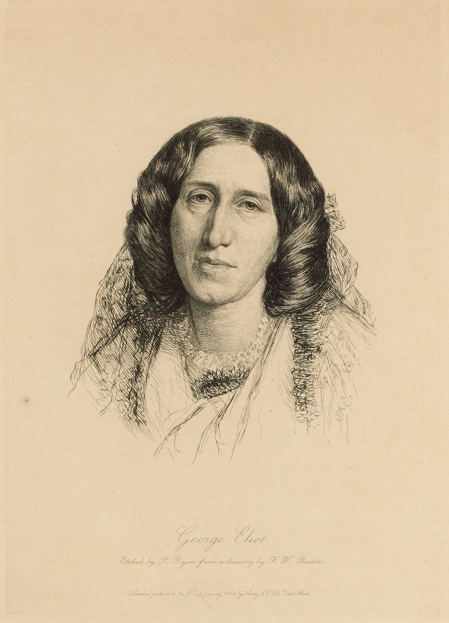 Retrato de George Eliot 1819-1880, 1882. de Paul Adolphe Rajon