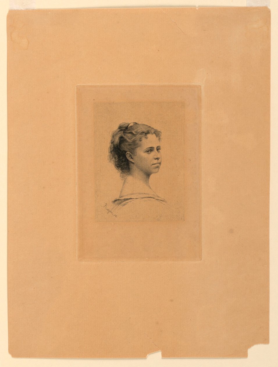 Retrato da senhorita Delaporte de Paul Adolphe Rajon