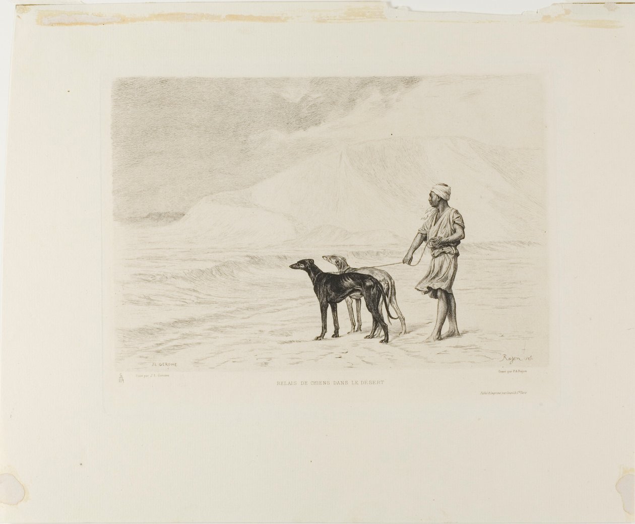 Revezamento de cães no deserto de Paul Adolphe Rajon