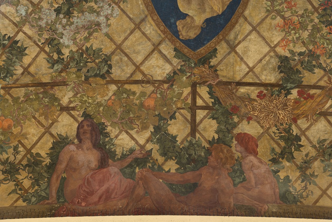 Cenas da vida humana, entre 1909 e 1910 (fresco) de Paul Albert Baudouin