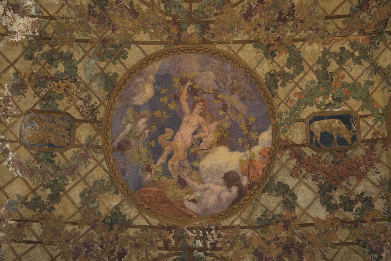 Os meses do calendário revolucionário: Vendémiaire, entre 1909 e 1910 (decoração arquitetónica) de Paul Albert Baudouin