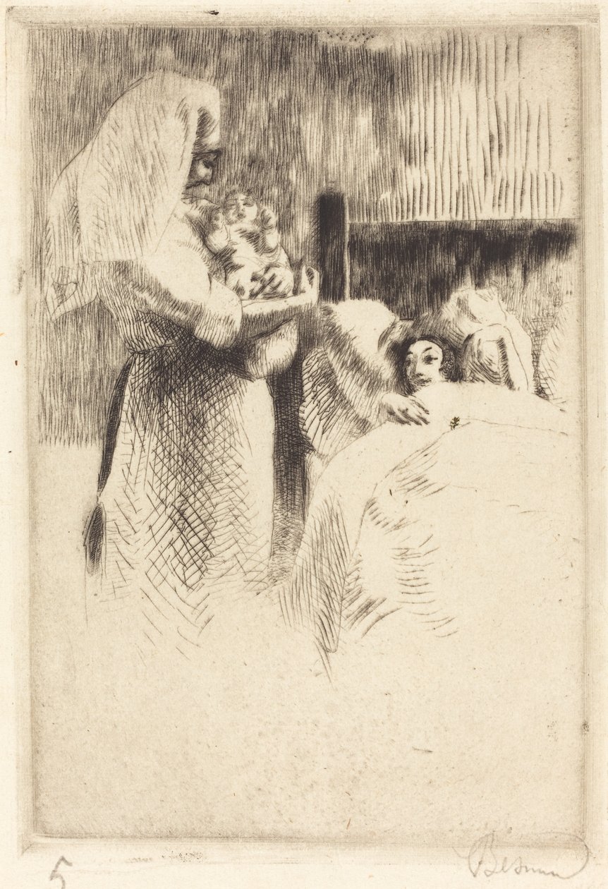 Anúncio de nascimento de Anne-Élisabeth Besnard Cartão de nascimento de Anne-Élisabeth..., 1922. de Paul Albert Besnard