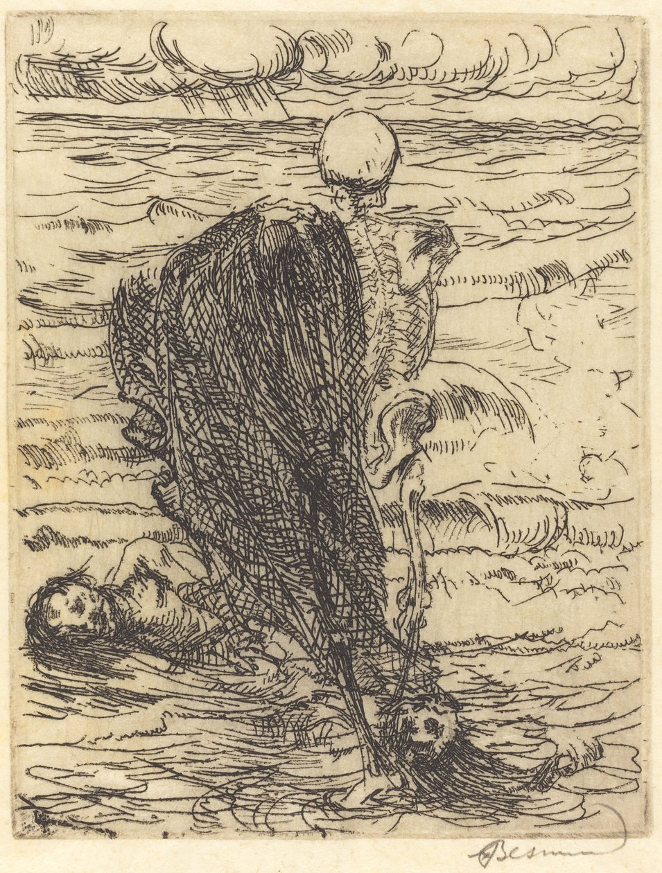 Elenco de uma Rede A Rede, 1900. de Paul Albert Besnard